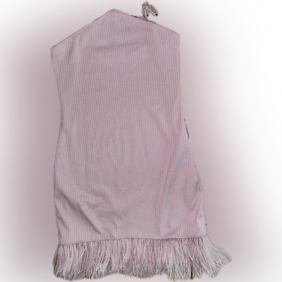 New SAYLOR Ainsley halter Feather Trim Mini Dress size S - Picture 7 of 9
